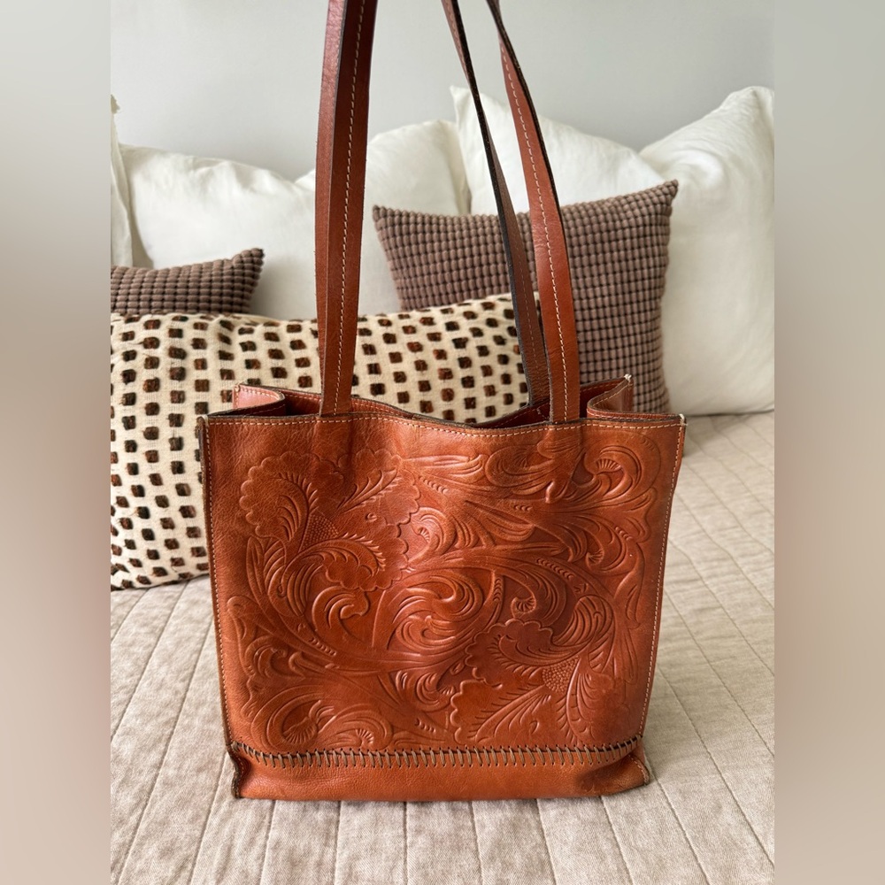 Patricia Nash brown leather tote